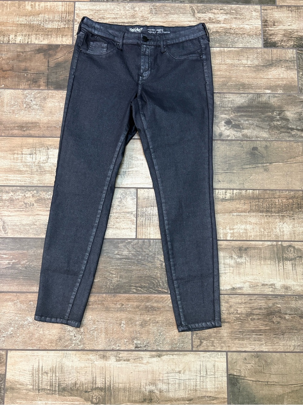 Women's Dark Black Skinny Jeans – Stretch Mid-Rise size 10/30